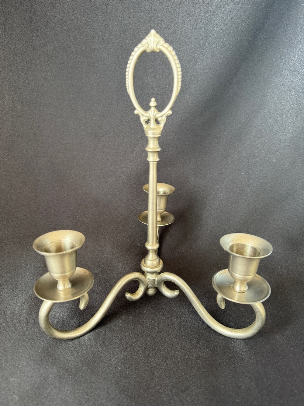 Vintage metal Three-Arm Candle Holder